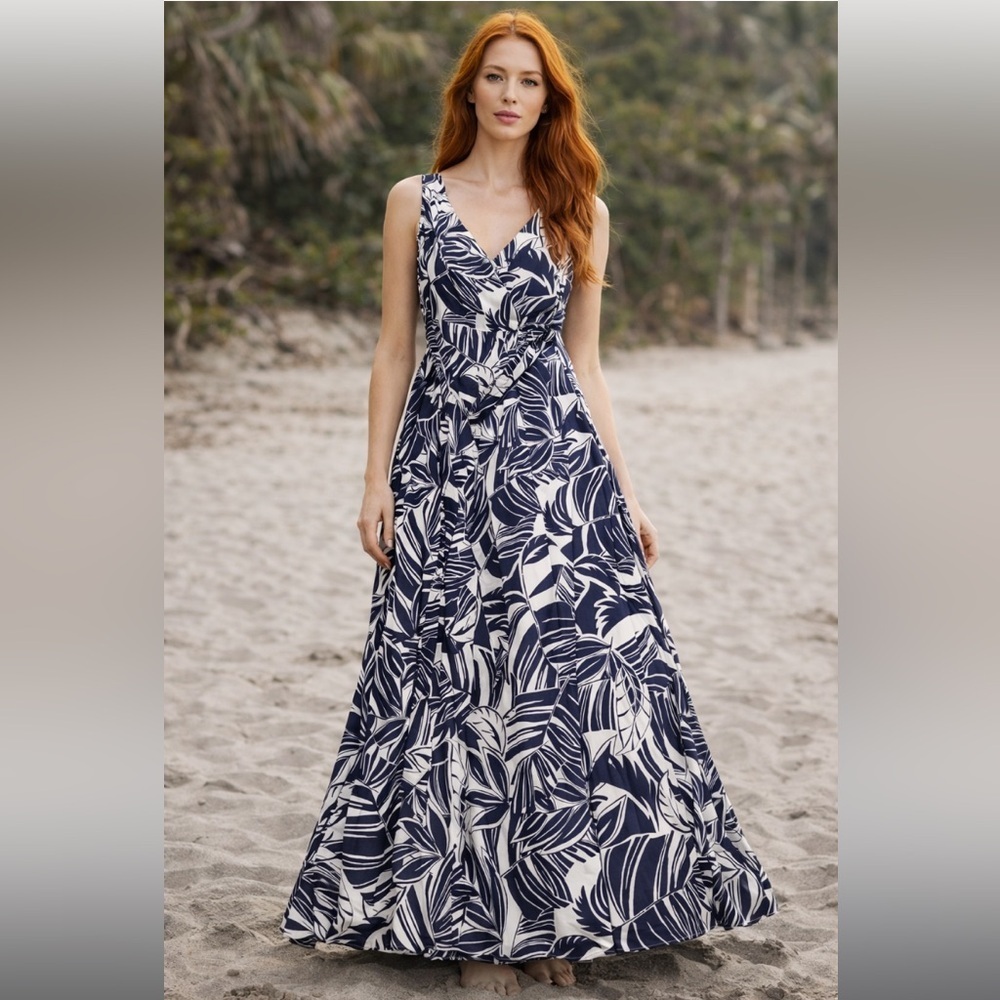 HOBBS LONDON NWT $250 Santa Monica printed maxi party formal dress summer boho